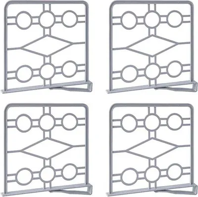 Produktbild von Famanu Schrankteiler Set - 4 Stück - für Schlafzimmer, Bad, Küche, Büro - grau