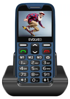 Obrázek produktu pro EVOLVEO EasyPhone XR, telefon pro seniory s nabíjecím stojánkem, 2,3" 320 x 240/1xSIM/0,3Mpx/microSDHC/1000 mAh/modrá