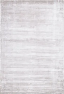 Produktbild von BELIANI Teppich Hellgrau Viskose 140 x 200 cm Kurzflor Rechteckig mit Baumwoll-Unterseite skandinavischer Stil