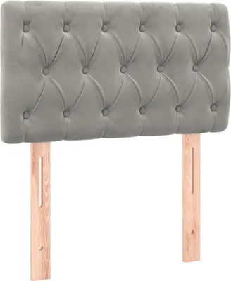 Obrázok produktu pre vidaXL Čelo postele svetlosivé 80x7x78/88 cm Velvet