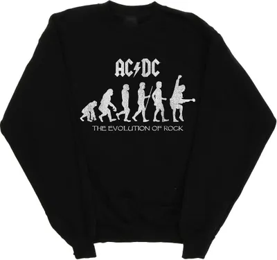 Produktbild von AC/DC - "The Evolution of Rock" Sweatshirt für Herren BI4080 (5XL) (Schwarz)