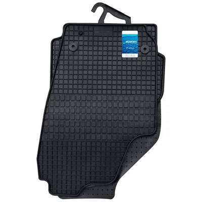 Immagine prodotto di per VW Polo dal 08/2001-05/2009 Tappetini in gomma PETEX montati Tappetini in gomma 4 pezzi neri per tutte le stagioni Tappetini in gomma per il pavimento