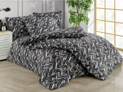 Produktbild von Französisches Leinen Satin 240x220, 70x90cm Adonis schwarz