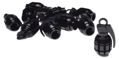 Imagen del producto de Tapón de válvula de rueda granada negro 10 uds.