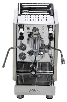 Produktbild von Quick Mill 0980 Milano Traditionelle Espressomaschine, Edelstahlgehäuse, 1500 Watt, 15 Bar, 2,7 l FÃ1/4llmenge, Wasserfilter