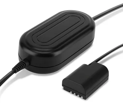 Produktbild von subtel Netzteil DMW-AC8 + DMW-DCC12 kompatibel mit Panasonic Lumix DMC-GH3 DMC-GH4 DC-GH5 GH9 Kamera, Camcorder ca. 3m + Akku Dummy DC Kuppler Netzadapter Stromkabel Gleichstromkuppler Koppler Kupplung