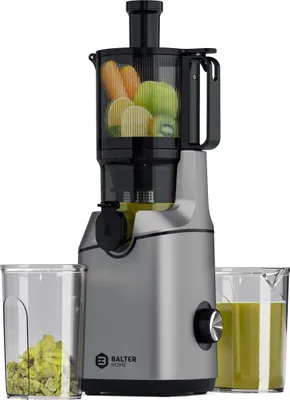 Produktbild von Balter Entsafter 250W, 108MM Öffnung, Entsafter für Gemüse und Obst, Entsafter Slow Juicer mit Dreifachem Filter, Anthrazit, 1,8L