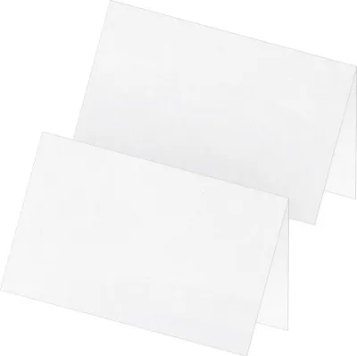 Produktbild von itenga 24x Tischkarte Platzkarte schlicht weiß mit Papierstruktur Neutral