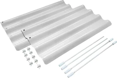 Produktbild von 2-teiliges Hochbeet-Verlängerungsset aus verzinktem Stahl – 50 cm – Silber