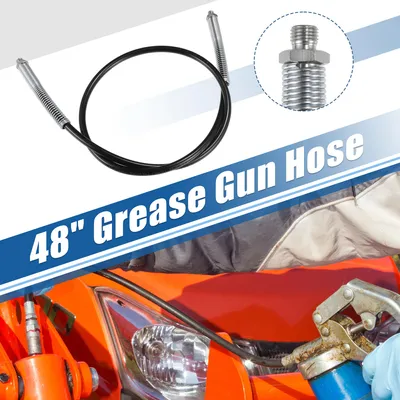 Image de Flexible De Graissage Pour Pistolet À Graisse De Voiture, 48", 10000 Psi, Universel, Noir Antidérapant