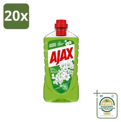Produktbild von 20 x Ajax Fête des Fleurs Allesreiniger Lenteblüte - 1 L - Vorratspackung - 20 Stücke