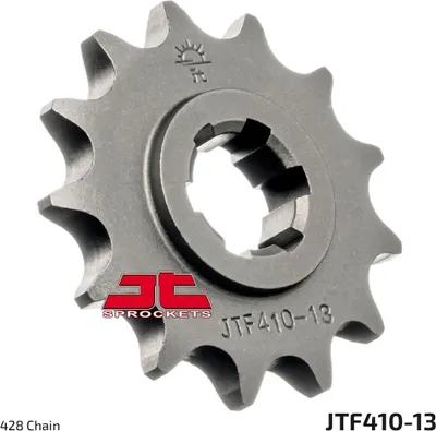 Zdjęcie produktu dla Zębatka 13 zębów skok 428 typ JTF410 do Hyosung GT GV RT RTV XRX 125 / Kreidler Street 125 / Suzuki GN GZ TU VL 125
