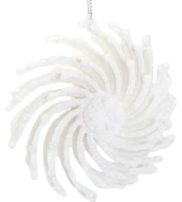 Produktbild von Set mit 3 glitzernden Schneeflocken-Ornamenten, 8,5 cm