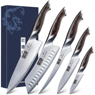Immagine prodotto di HOSHANHO, set di coltelli da cucina, 5 pezzi, set di coltelli professionali