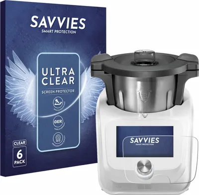 Produktbild von 6x Für SilverCrest Monsieur Cuisine Connect Schutzfolie Savvies Displayschutz Display Schutz Folie Klar Transparent