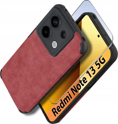 Obrázek produktu pro Pouzdro pro Xiaomi Redmi Note 13 5G silikonové KOŽENÉ VINTAGE CASE + sklo 9H
