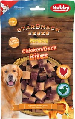 Image de Nobby StarSnack Bouchées de poulet/canard au barbecue ca. 85 g
