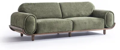 Obrázek produktu pro Zelená designová pohovka čalouněná pohovka do obývacího pokoje 3místná