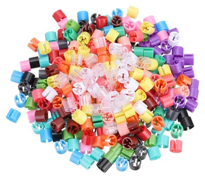Etiketten für Kleiderbügel, 400 Stück, 16 Farben, 3,5 mm Stange