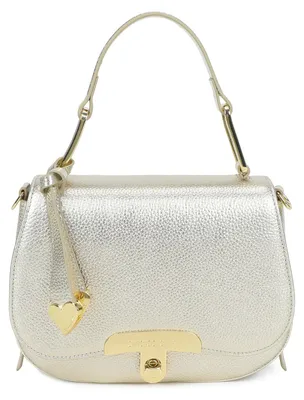 Produktbild von Braccialini Michelle Handtasche aus weichem Leder in Goldfarbe mit kompaktem und