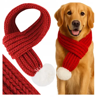 Produktbild von Fazoo Warmer Winter Schal für Hund Katze – Rot L