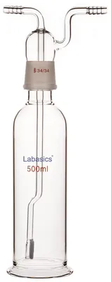 Gaswaschflasche mit Sinterplatte, 500 ml, Borosilikatglas