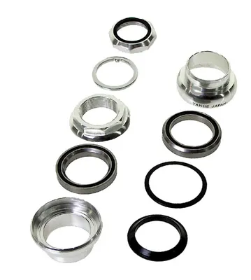 Productafbeelding van Marken stuursysteem, cartridge type, Tange Seiki, lichtgewicht, met schroefdraad, zwart of zilver, kleur: zilver, afmeting: Ø 1 1/8