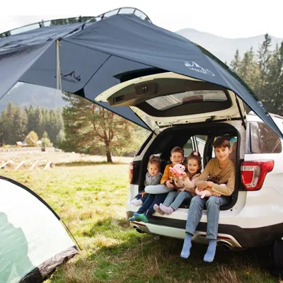 Image de Tente de toit imperméable pour voiture - Auvent universel pour SUV et protection solaire - Adapté aux 4 saisons