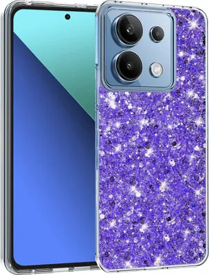 Produktbild von Techsuit Sparkly Glitter Back Cover Hülle für Xiaomi Redmi Note 13 4G - Lila