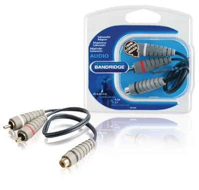 Produktbild von Bandridge BAL4600, Männlich, RCA, Weiblich, 0,2 m, Schwarz, Grau
