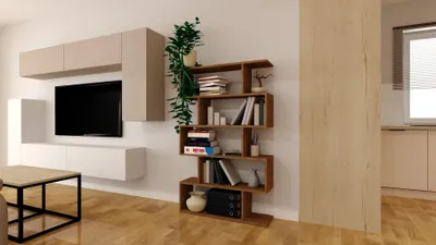 Produktbild von Stehendes Bücherregal 90 x 162 x 25 cm, Eiche „LanceLot“, Regalböden für Wohnzimmer und Büro