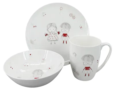Image de Service de table pour enfants Little Boy (assiette, bol, tasse)