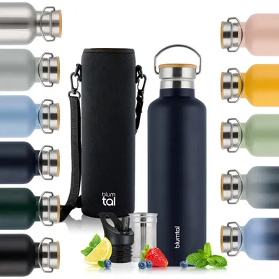 Thermosflasche 1000 ml, doppelwandig, BPA-frei, Dark Ocean Blue