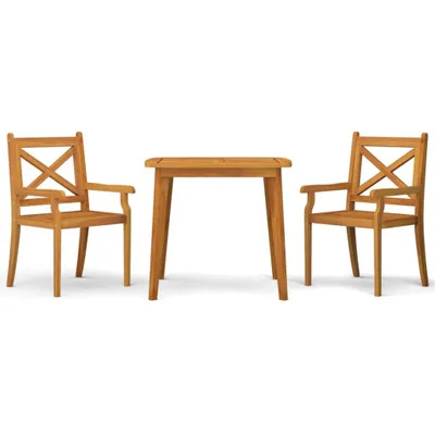 Image de vidaXL Ensemble de jardin 3 pièces en bois massif d'acacia