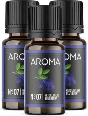 Produktbild von myAROMA Flavour Drops – Heidelbeere 3x10ml, zuckerfrei, kalorienfrei, vegan, ohne künstliche Farbstoffe für Küche und Getränke, Nr. 07