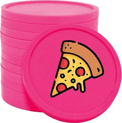 Zdjęcie produktu dla Żetony do pizzy CombiCraft różowe - Ø29mm - 100 sztuk