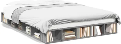 Obrázek produktu pro vidaXL Postel Grey Sonoma 150x200 cm Dřevěný materiál