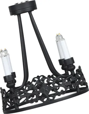 Zdjęcie produktu dla 1: 12 Ratio Dollhouse Chandelier Ceiling Light 4 Heads Realistyczna miniaturowa okrągła lampa wisząca Dollhouse