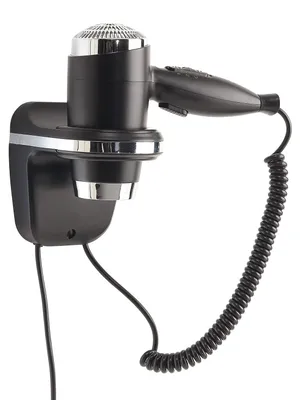 Immagine prodotto di Phon 1600 W con supporto a parete nero | Libeccio