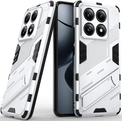 Produktbild von Armor Hülle für Xiaomi 14T Pro Hybrid PC TPU Bumper Stoßfestes Schutzhülle mit Standfunktion Weiß