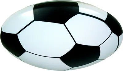 Produktbild von Niermann Leuchten Deckenschale Fussball - Maße: 35 cm x 35 cm x 9 cm - Farbe: opalweiß-schwarz; 678