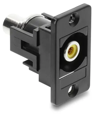 Obrázek produktu pro DeLOCK 91111, Plochý, Černá, Žlutá, RCA, RCA, Samice, Samice