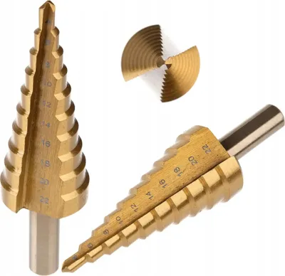 Produktbild von Stufenbohrer 4 - 22 mm Kegelbohrer HSS Konusbohrer Senker Titan