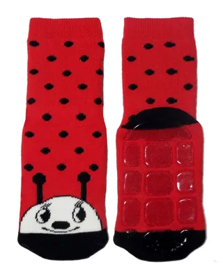 Produktbild von Kinder ABS-Socken aus Baumwolle Marienkäfer Rot Größe 18-19