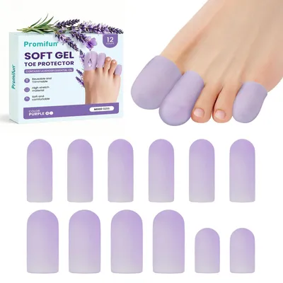 Obrázok produktu pre Silikónové chrániče prstov, sada 12 kusov, na zmiernenie bolesti nôh