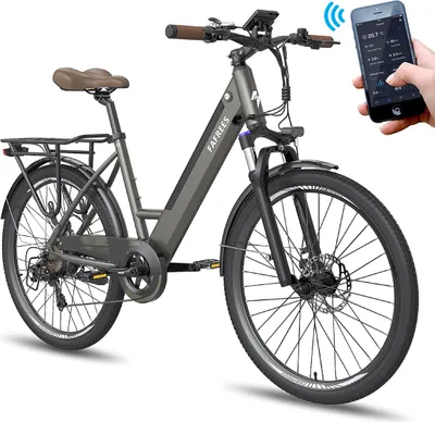 Produktbild von 26'' Step-Through City E-Bike 25 km/h 250W Motor 36V 10Ah Integrovaná odnímateľná batéria, 7-rýchlostné prevody Shimano šedá