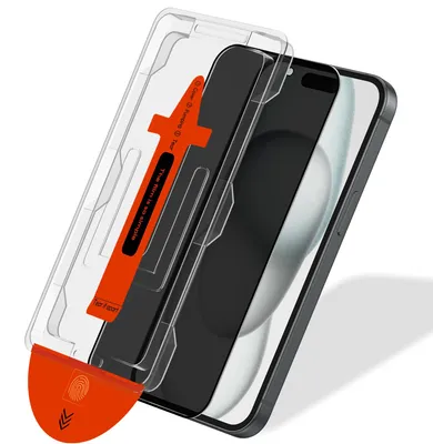 Zdjęcie produktu dla 1-pak iPhone 15 Szkło ochronne na ekran Privacy - Szkło hartowane | [Automatyczna instalacja] - Bez bąbelków