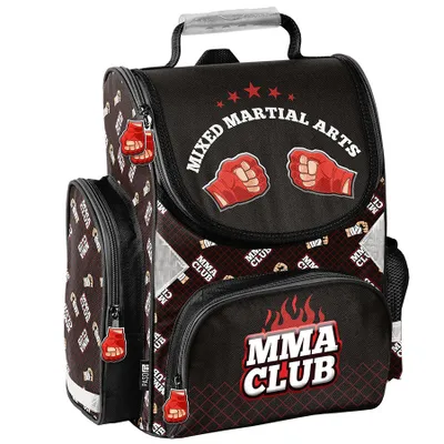 Produktbild von Schulranzen 6-tlg. Set für Mädchen & Jungen MMA fight – Paso Ranzen, Mäppchen, Tasche, Flasche, Frühstückstasche
