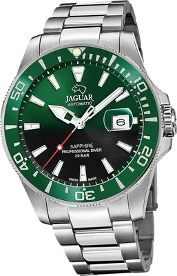 Zdjęcie produktu dla Męski zegarek ze stali szlachetnej Jaguar Analogue Luxury Silver Pro Diver D2UJ886/6