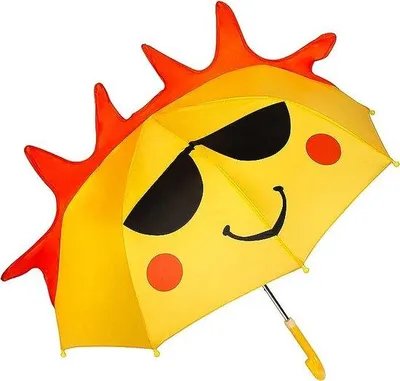 Image de Parapluie pour enfants Unyqoos® avec motif 3D représentant des oiseaux et des fleurs, en polyester, dôme imperméable de 26 pouces, structure en 8 parties, compact (24 pouces), léger, ouverture manuelle, avec protections de sécurité, pour les enfants de 3 à 10 ans